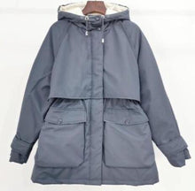 Load image into Gallery viewer, Large Natural Raccoon Fox Fur Hooded Winter Down Coat Women