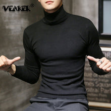 Load image into Gallery viewer, 2019 Winter New Men&#39;s Turtleneck Sweaters Black Sexy Brand Knitted Pullovers Men Solid Color Casual Male Sweater Autumn Knitwear
