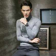 Load image into Gallery viewer, 2019 Winter New Men&#39;s Turtleneck Sweaters Black Sexy Brand Knitted Pullovers Men Solid Color Casual Male Sweater Autumn Knitwear
