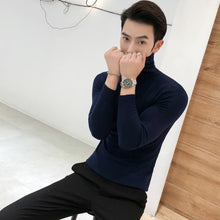 Load image into Gallery viewer, 2019 Winter New Men&#39;s Turtleneck Sweaters Black Sexy Brand Knitted Pullovers Men Solid Color Casual Male Sweater Autumn Knitwear
