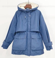 Load image into Gallery viewer, Large Natural Raccoon Fox Fur Hooded Winter Down Coat Women
