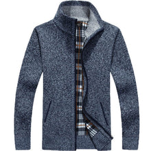 Load image into Gallery viewer, Sweater Men Autumn Winter Cardigan SweaterCoats Male Thick Faux Fur Wool Mens Sweater Jackets Casual Knitwear Plus Size M-4XL
