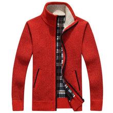 Load image into Gallery viewer, Sweater Men Autumn Winter Cardigan SweaterCoats Male Thick Faux Fur Wool Mens Sweater Jackets Casual Knitwear Plus Size M-4XL
