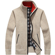 Load image into Gallery viewer, Sweater Men Autumn Winter Cardigan SweaterCoats Male Thick Faux Fur Wool Mens Sweater Jackets Casual Knitwear Plus Size M-4XL
