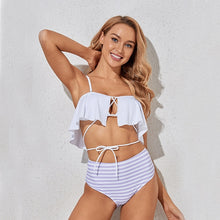 Load image into Gallery viewer, NAKIAEOI 2020 New Sexy Bikinis Women High Waist Swimsuit Push Up Swimwear Flower
