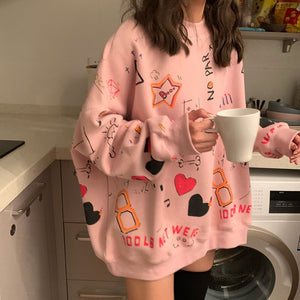 Autumn Spring Womens Clothes Hoodies Teen Street
