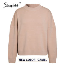 Load image into Gallery viewer, Simplee Women geometric khaki knitted sweater
