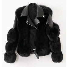 Load image into Gallery viewer, Fashion Real Fox Fur Coats With Genuine Sheepskin Leather Wholeskin Natural
