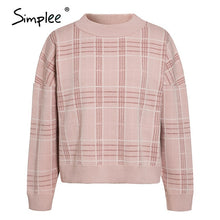 Load image into Gallery viewer, Simplee Women geometric khaki knitted sweater
