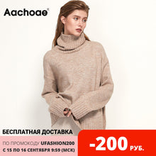 Load image into Gallery viewer, Aachoae Autumn Winter Women Knitted Turtleneck Cashmere Sweater 2020
