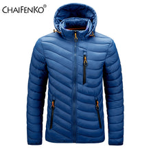 Load image into Gallery viewer, CHAIFENKO Brand Winter Warm Waterproof Jacket Men 2021 New Autumn Thick Hooded Parkas Mens Fashion Casual Slim Jacket Coat Men
